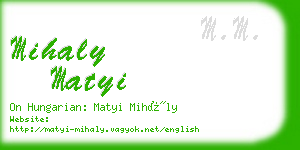 mihaly matyi business card